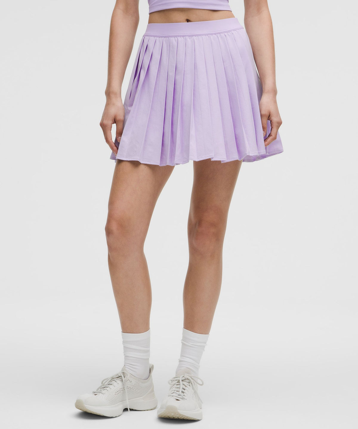 High-Rise Pleated Tennis SkirtLong