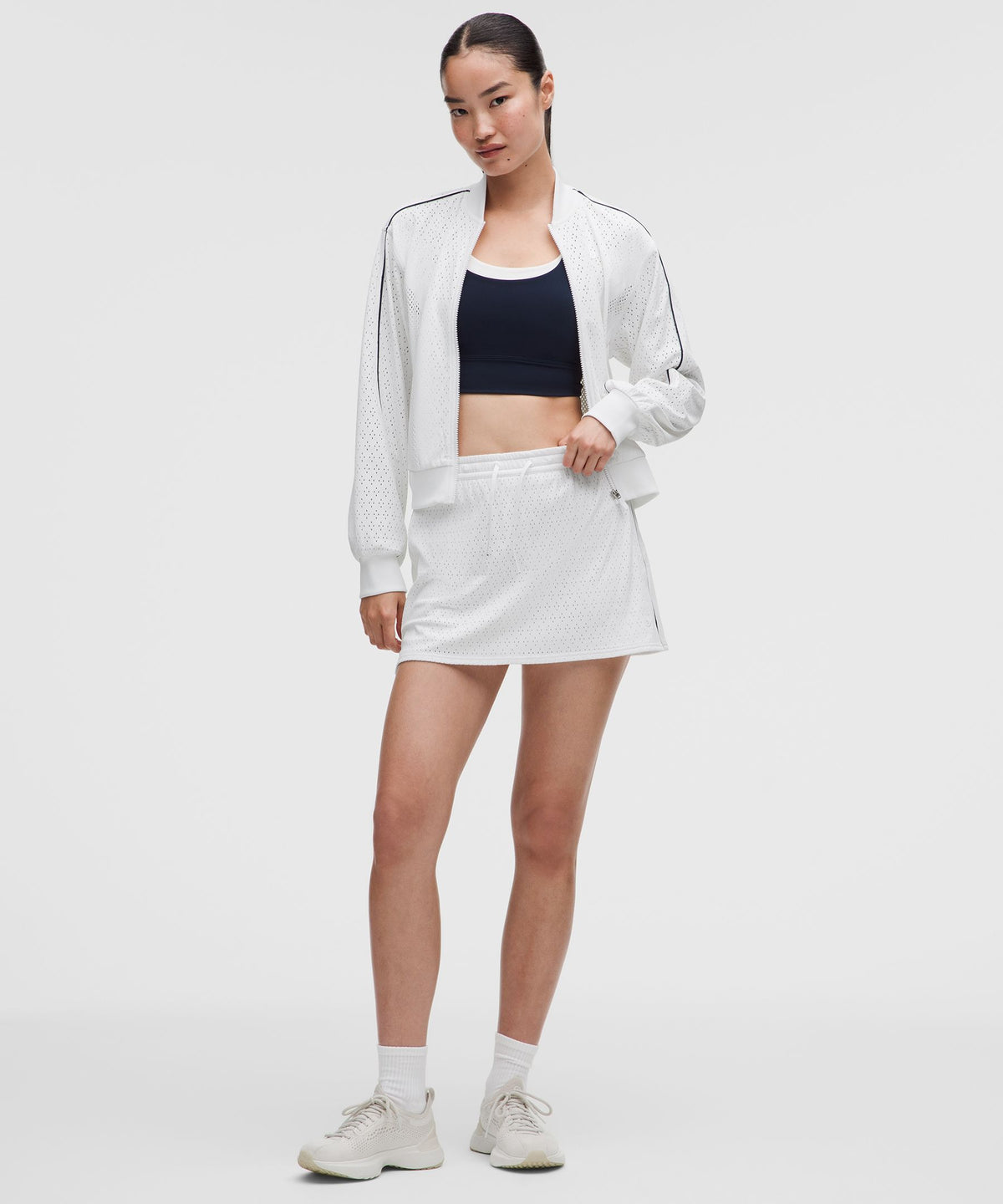 Ace Advantage High-Rise Knit Mesh Tennis Skirt