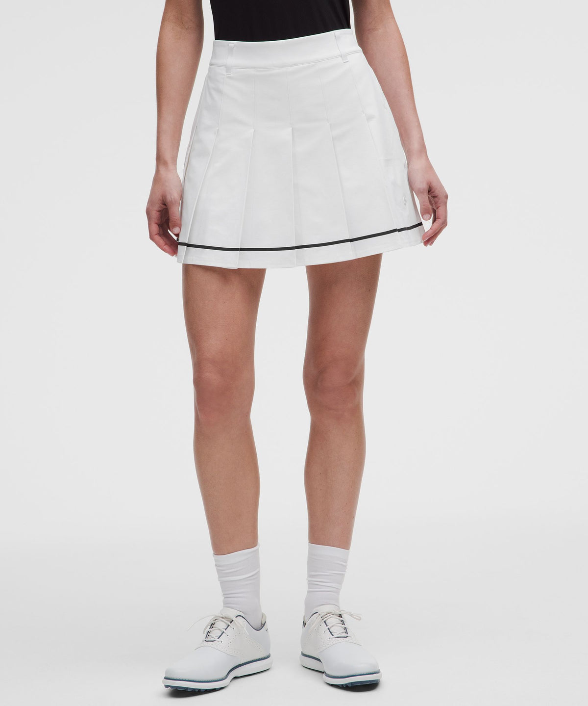 Box-Pleat High-Rise A-line Golf Skirt