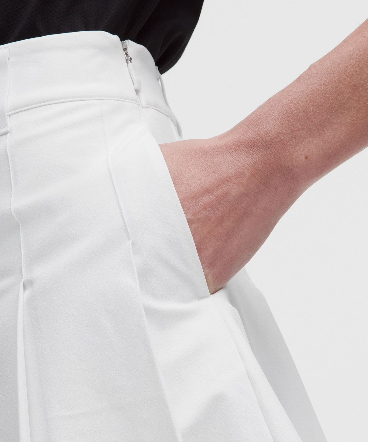 Box-Pleat High-Rise A-line Golf Skirt