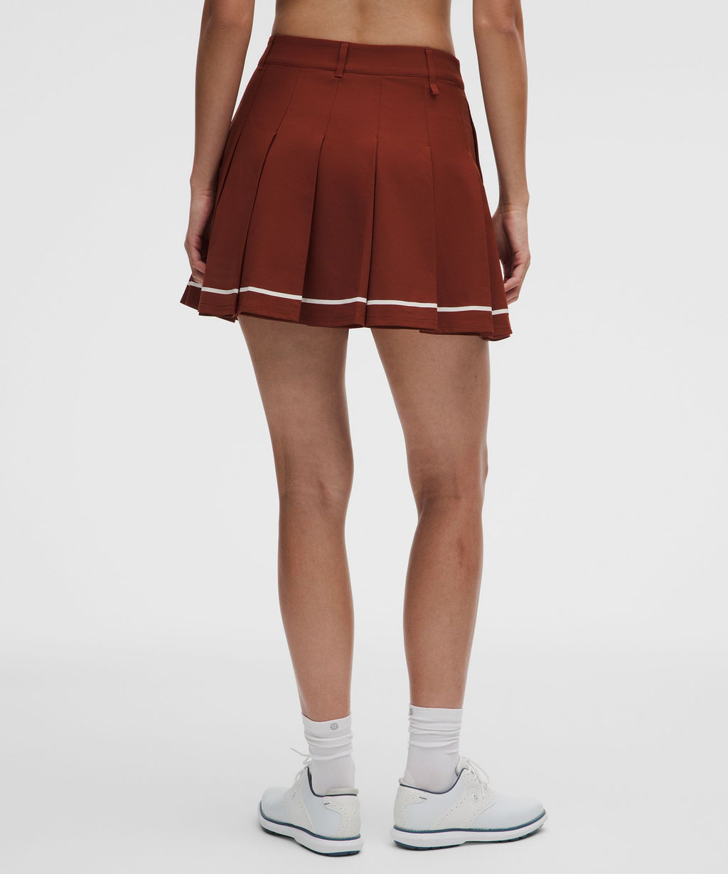 Box-Pleat High-Rise A-line Golf Skirt
