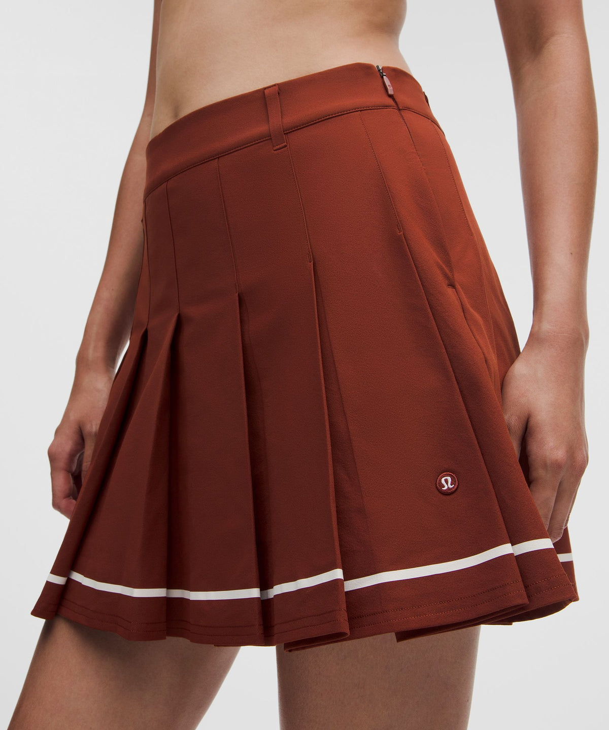 Box-Pleat High-Rise A-line Golf Skirt