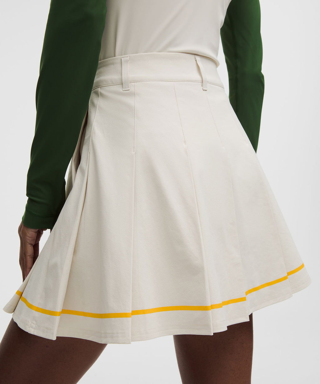 Box-Pleat High-Rise A-line Golf Skirt