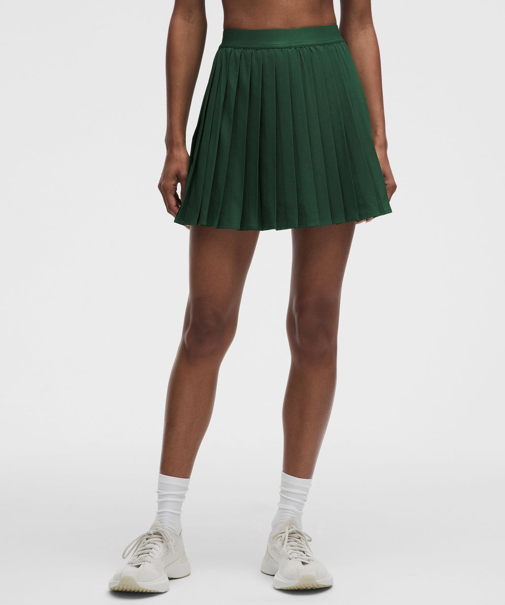 High-Rise Pleated Tennis SkirtLong
