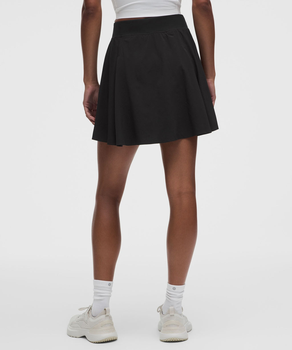 A-Line Side-Pleat Tennis SkirtLong