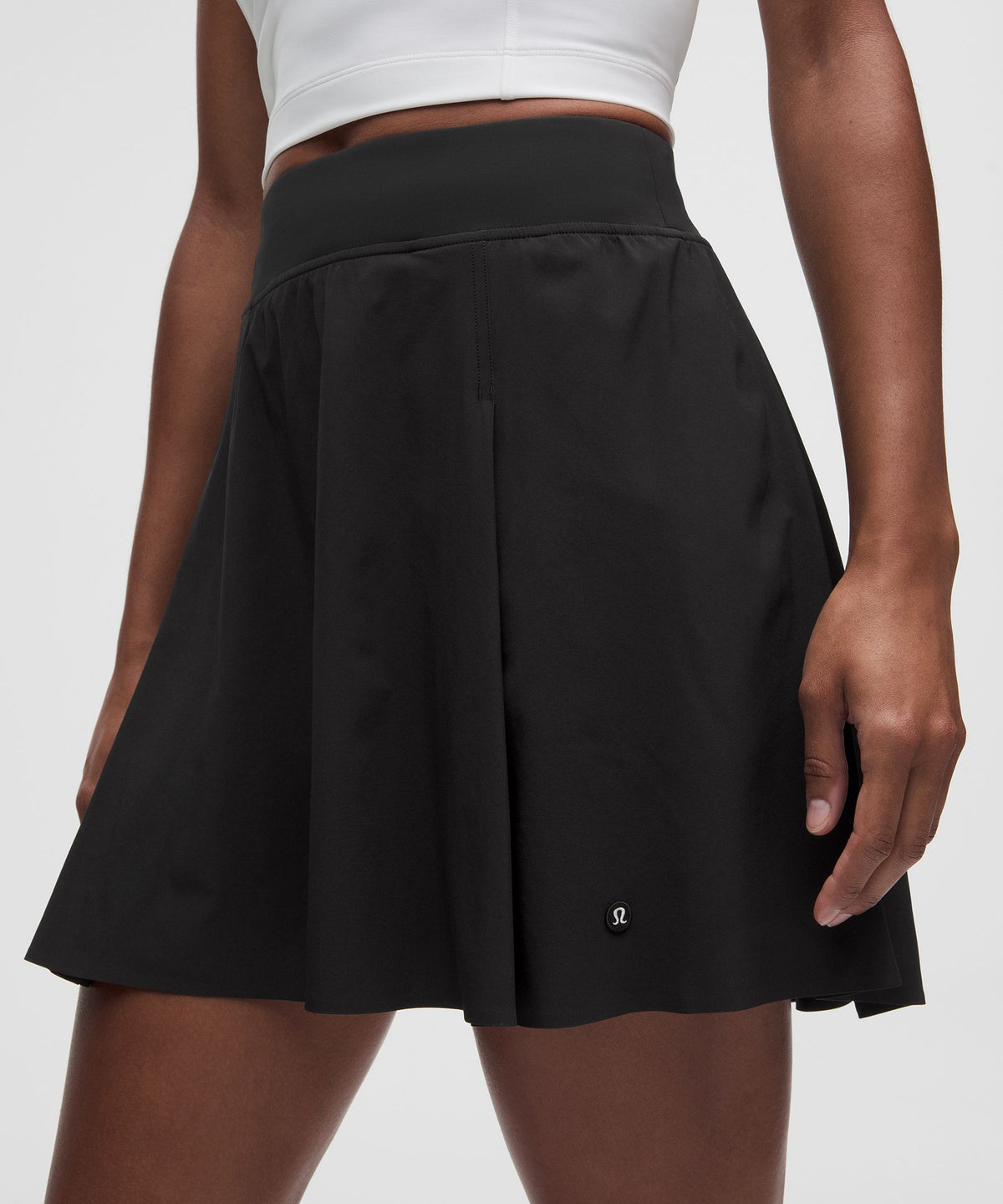 A-Line Side-Pleat Tennis SkirtLong