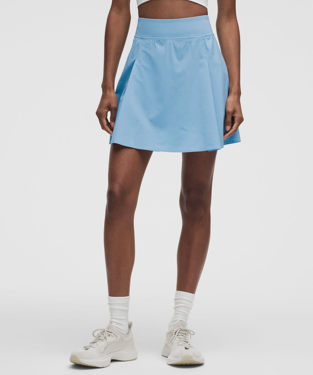 A-Line Side-Pleat Tennis SkirtLong