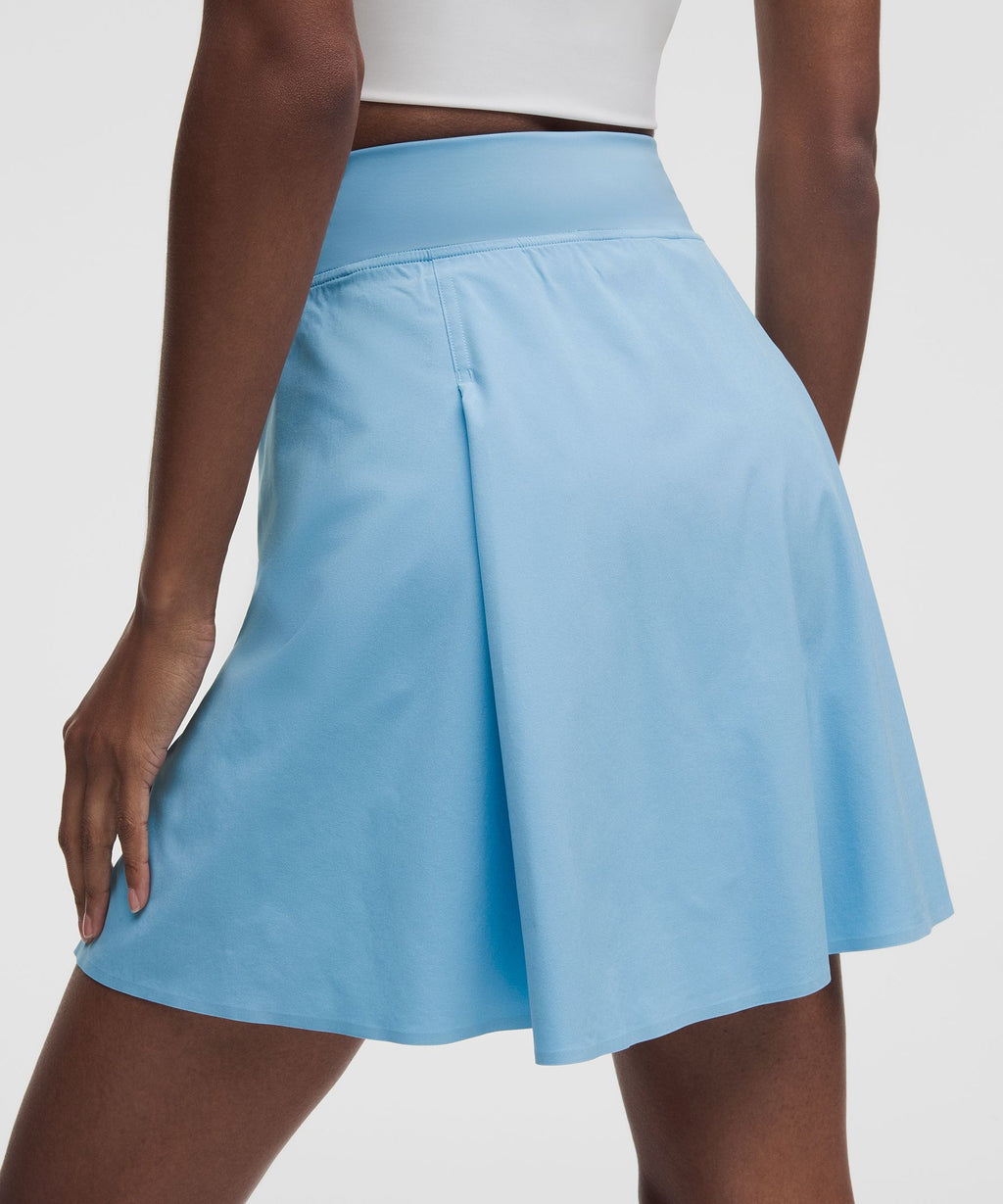 A-Line Side-Pleat Tennis SkirtLong