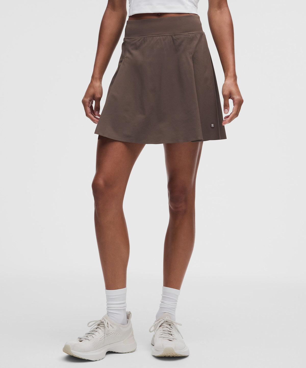 A-Line Side-Pleat Tennis SkirtLong
