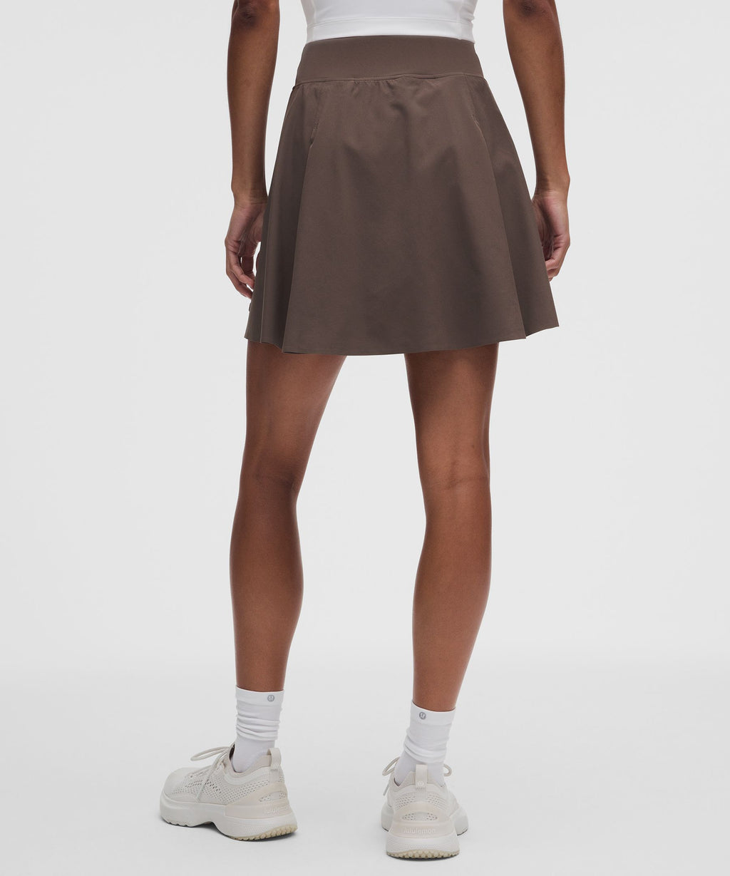 A-Line Side-Pleat Tennis SkirtLong
