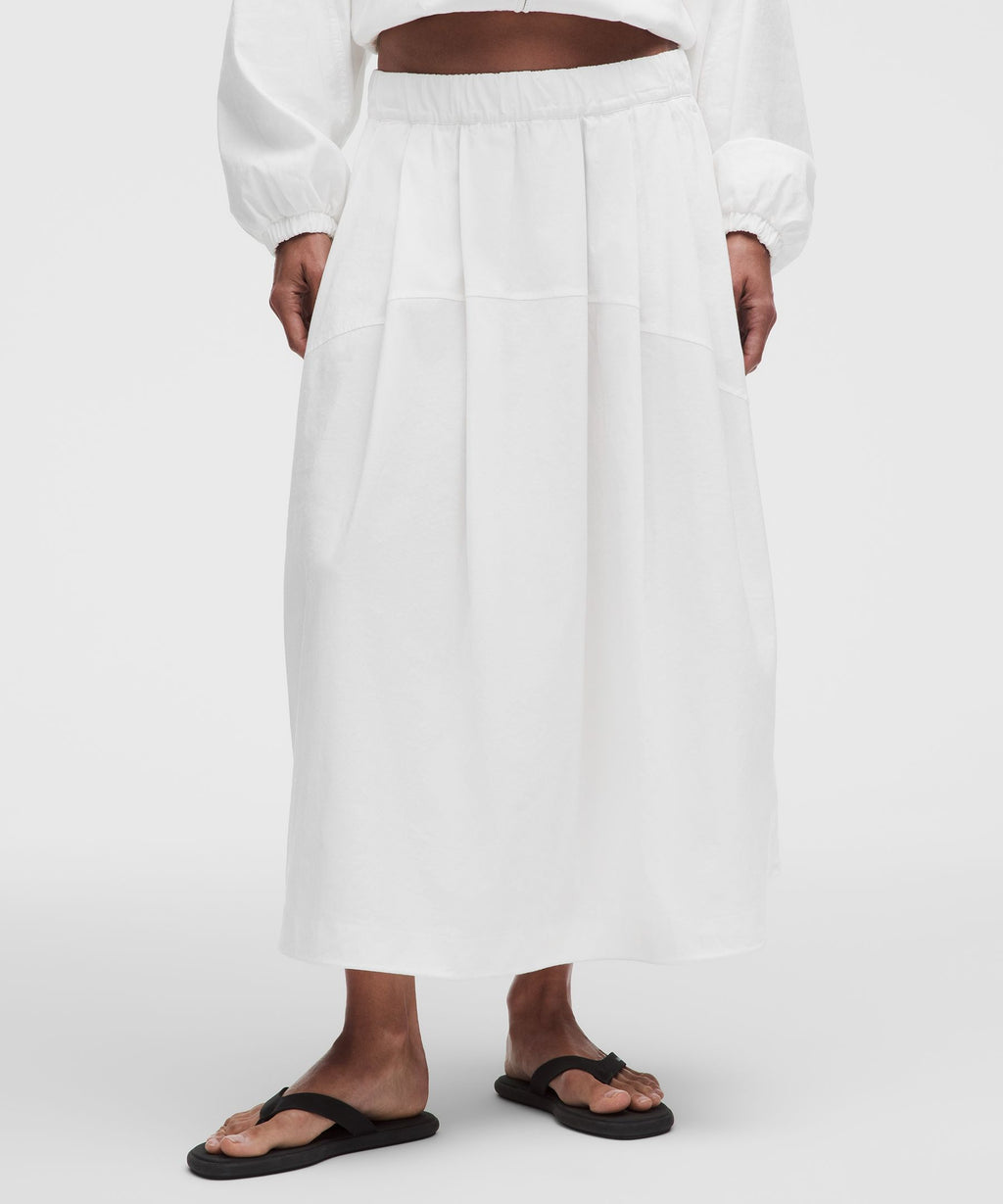 LuluLinen Adjustable-Hem Maxi Skirt