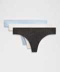 InvisiWear Mid-Rise Thong Underwear3 Pack