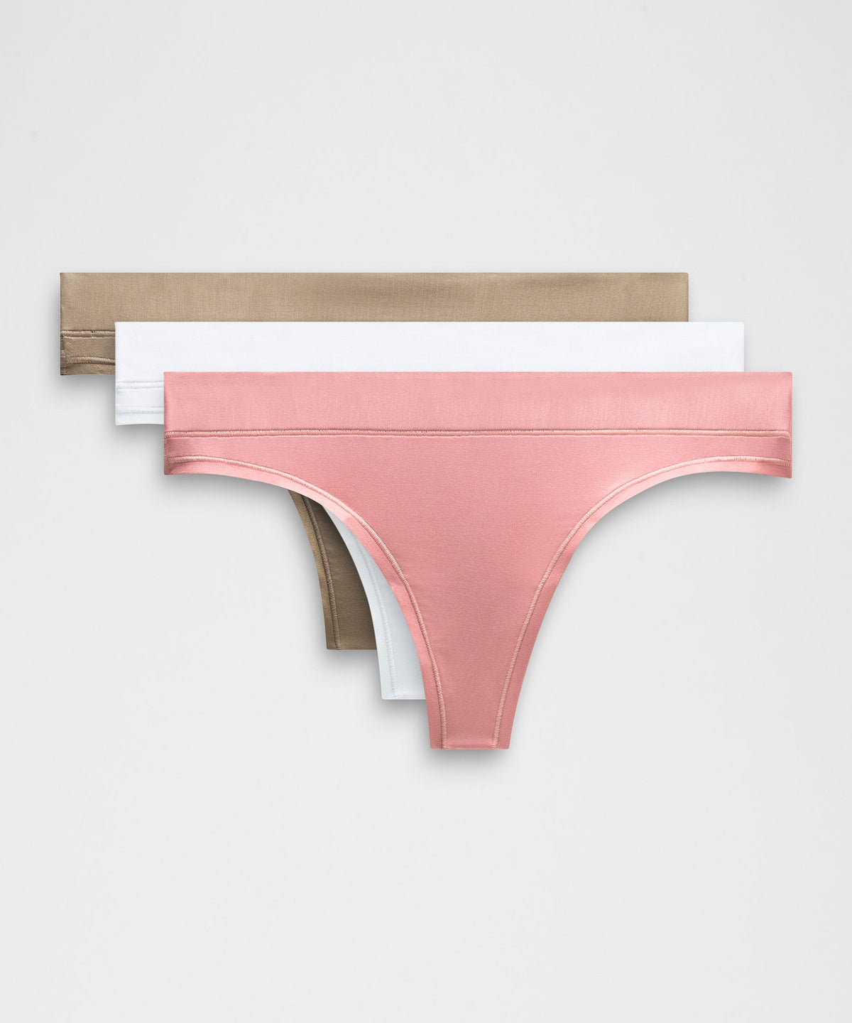 UnderEase Mid-Rise Thong Underwear3 Pack