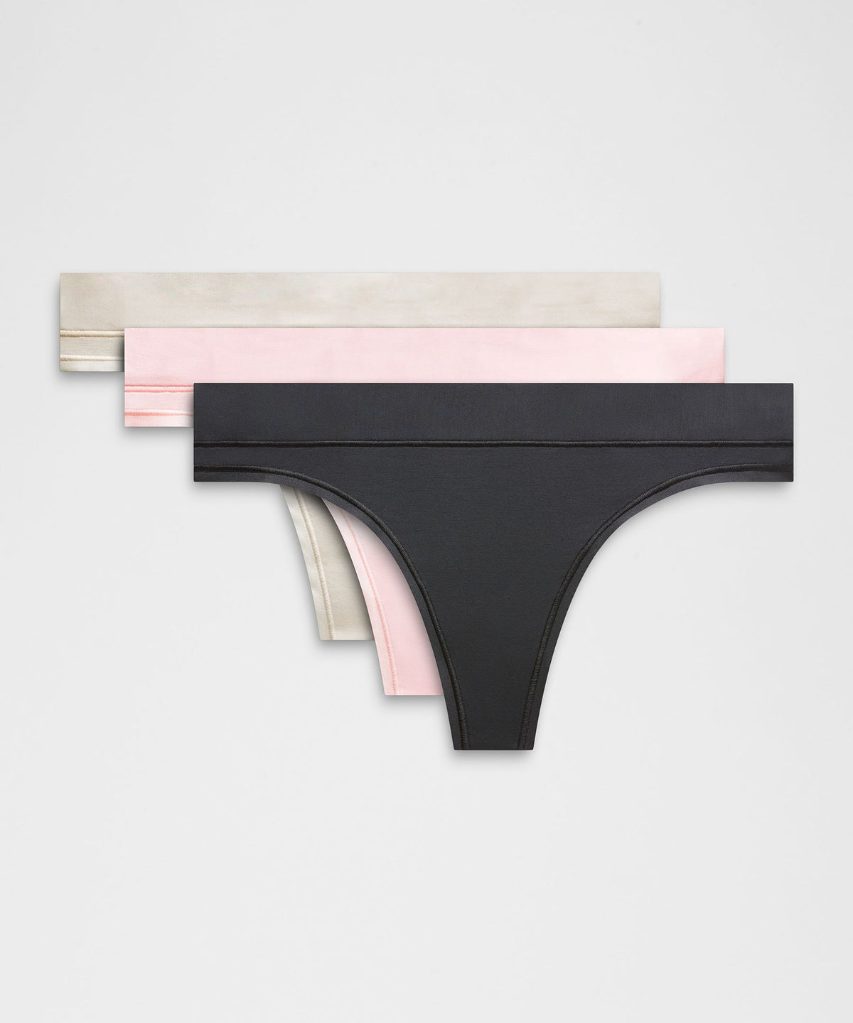 UnderEase Mid-Rise Thong Underwear3 Pack