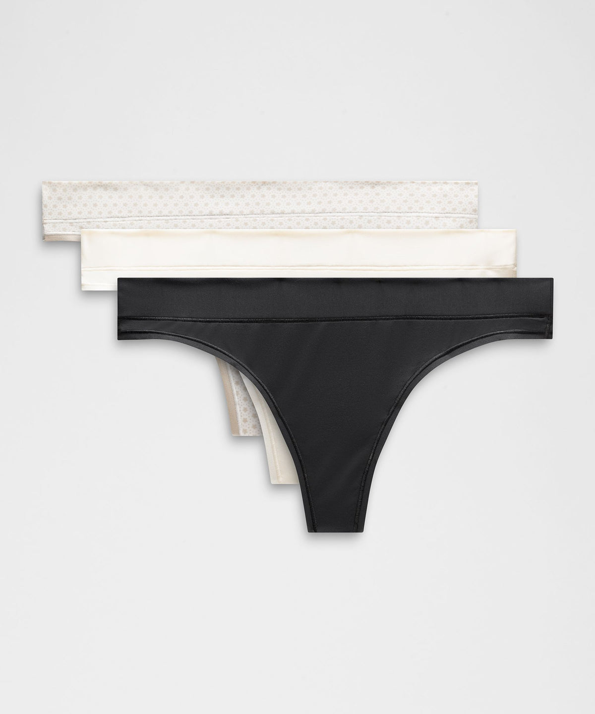 UnderEase Mid-Rise Thong Underwear3 Pack