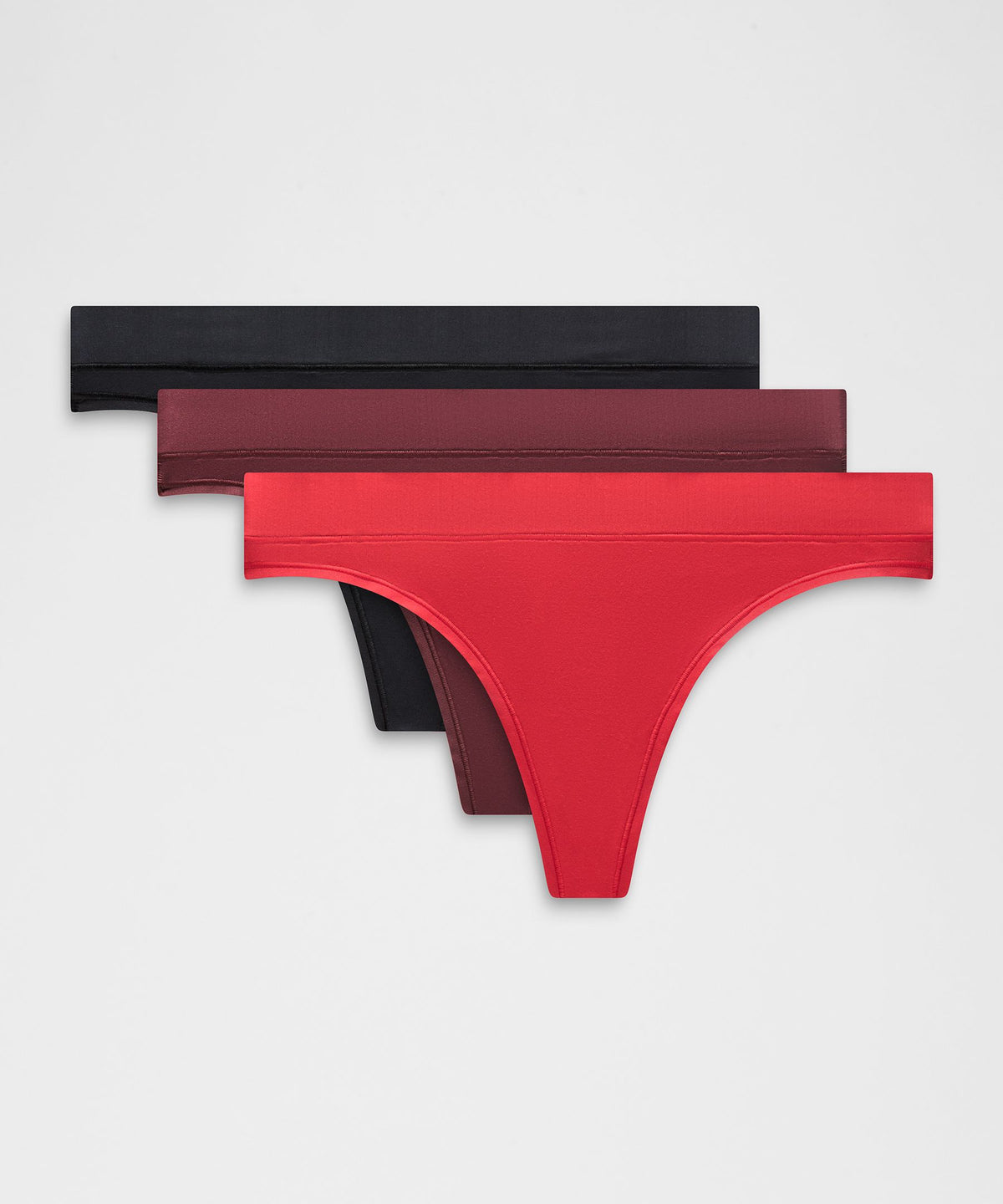 UnderEase Mid-Rise Thong Underwear3 Pack