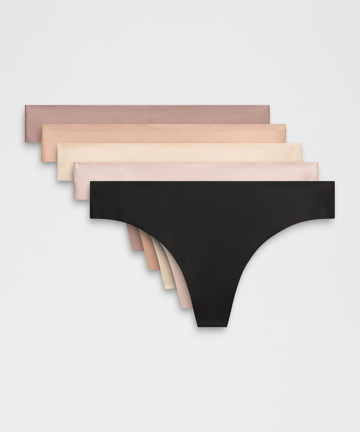 InvisiWear Mid-Rise Thong Underwear5 Pack