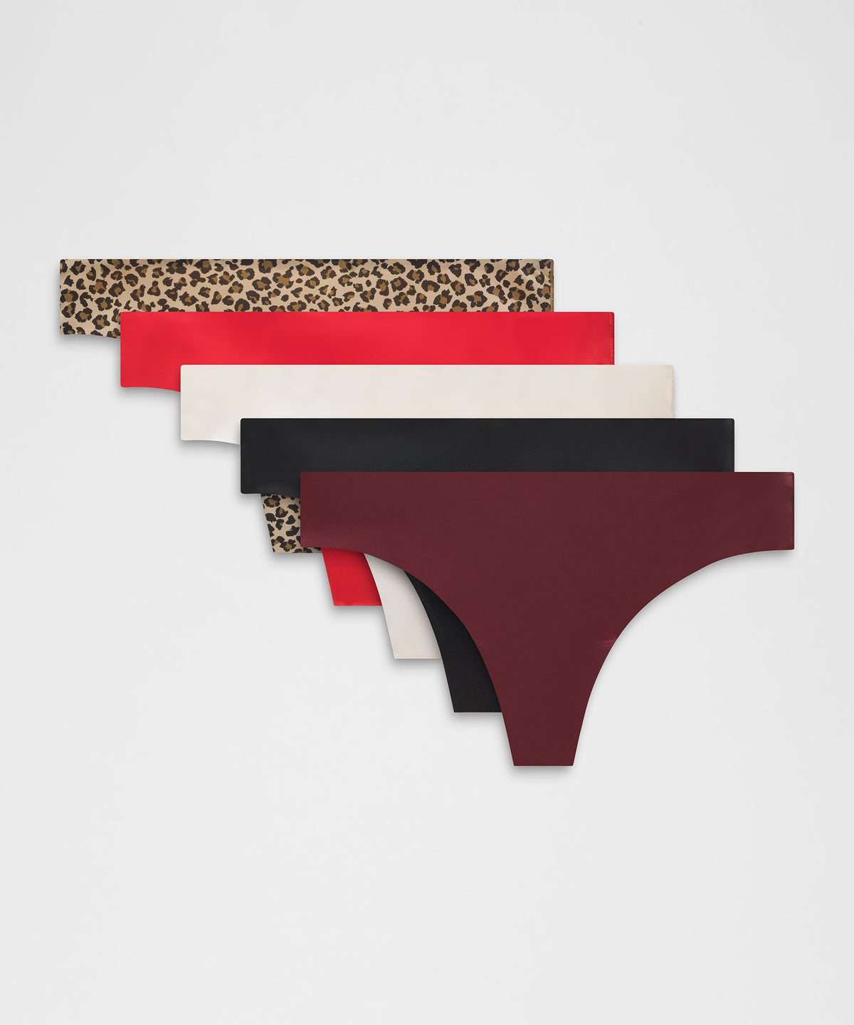 InvisiWear Mid-Rise Thong Underwear5 Pack