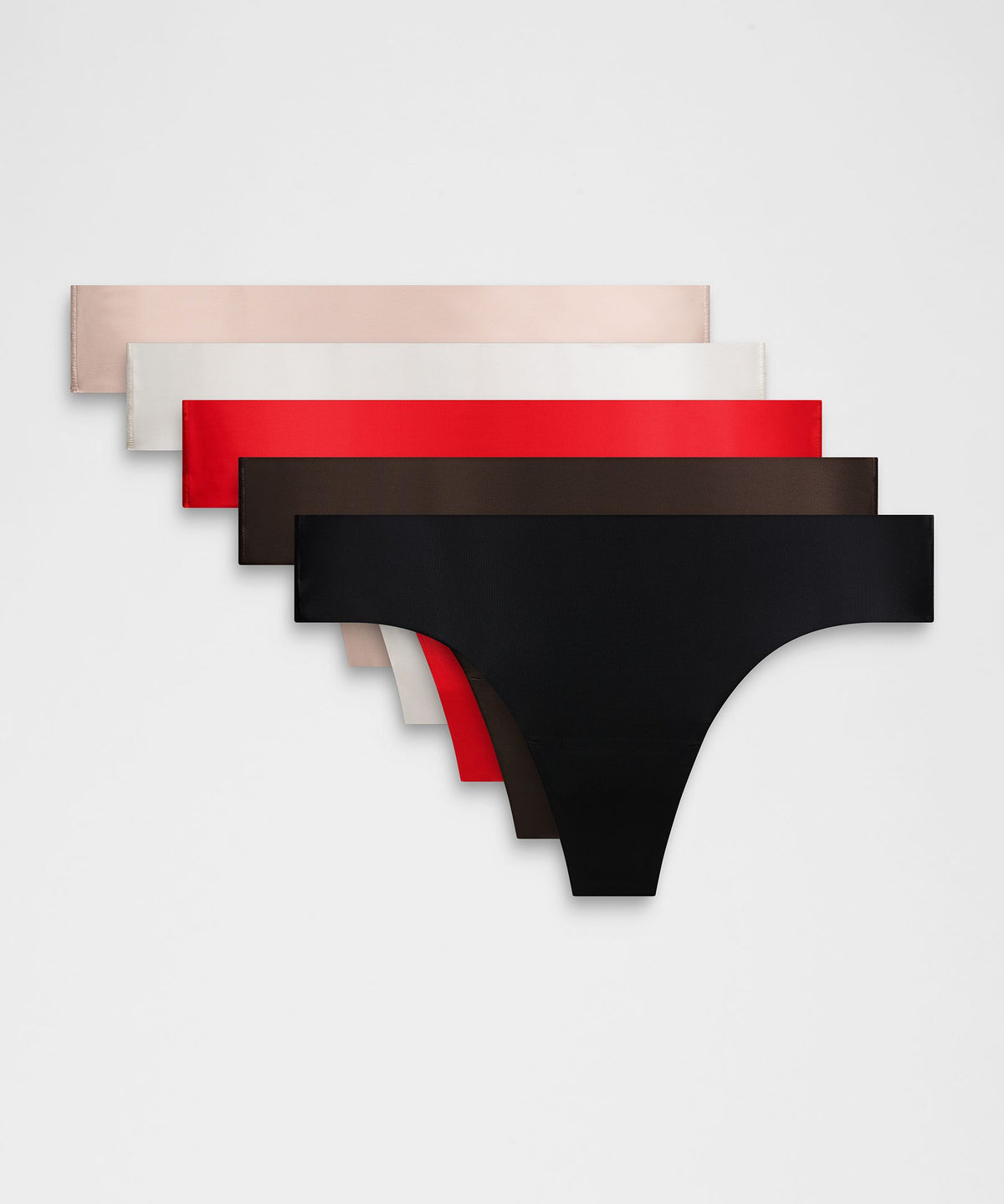 InvisiWear Mid-Rise Thong Underwear5 Pack