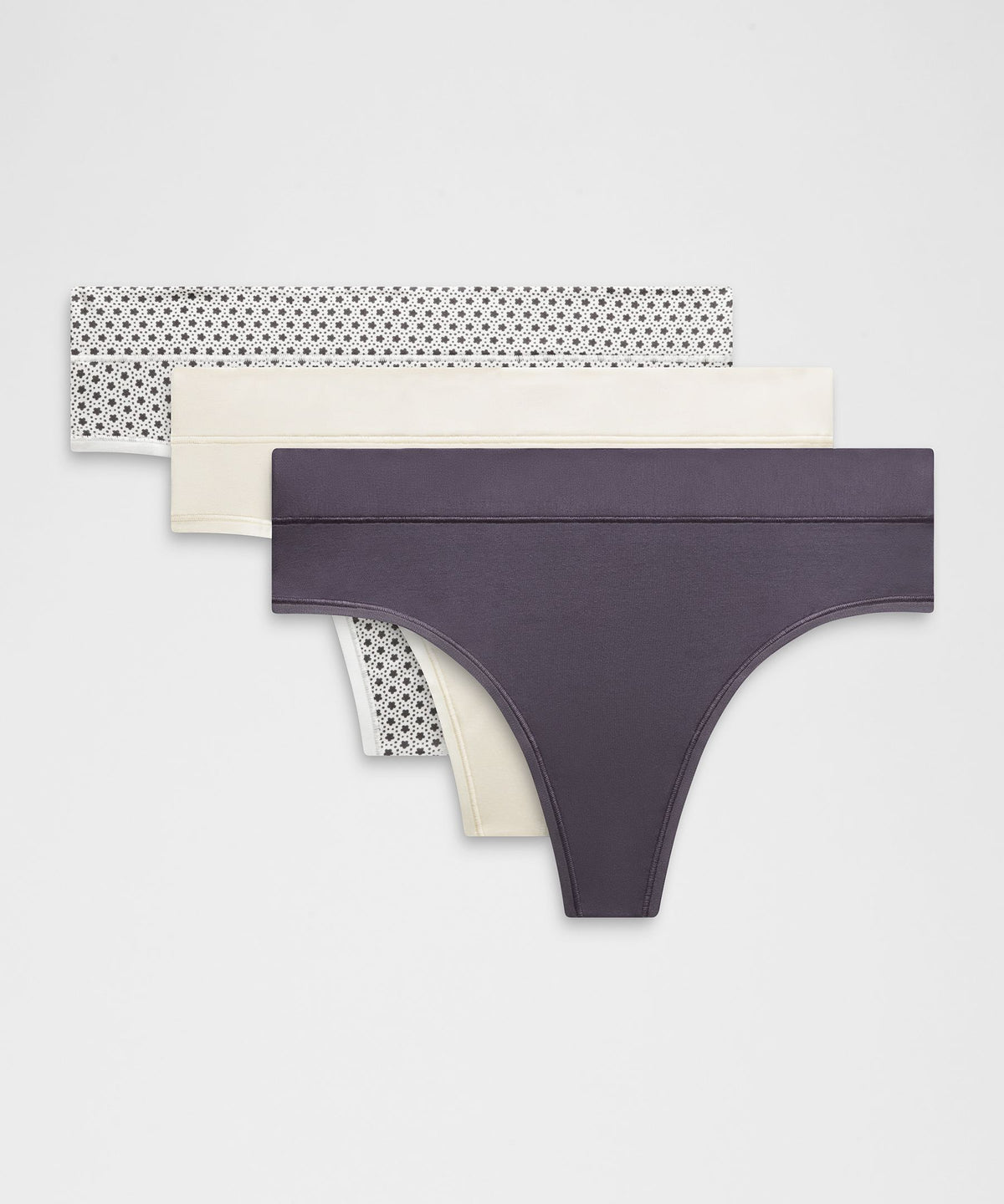 UnderEase High-Rise Thong Underwear3 Pack