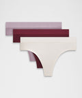 UnderEase High-Rise Thong Underwear3 Pack