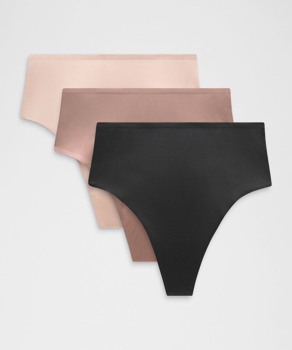 Wundermost Ultra-Soft Nulu High-Waist Thong Underwear3 Pack