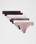 InvisiWear Mid-Rise Thong Underwear7 Pack
