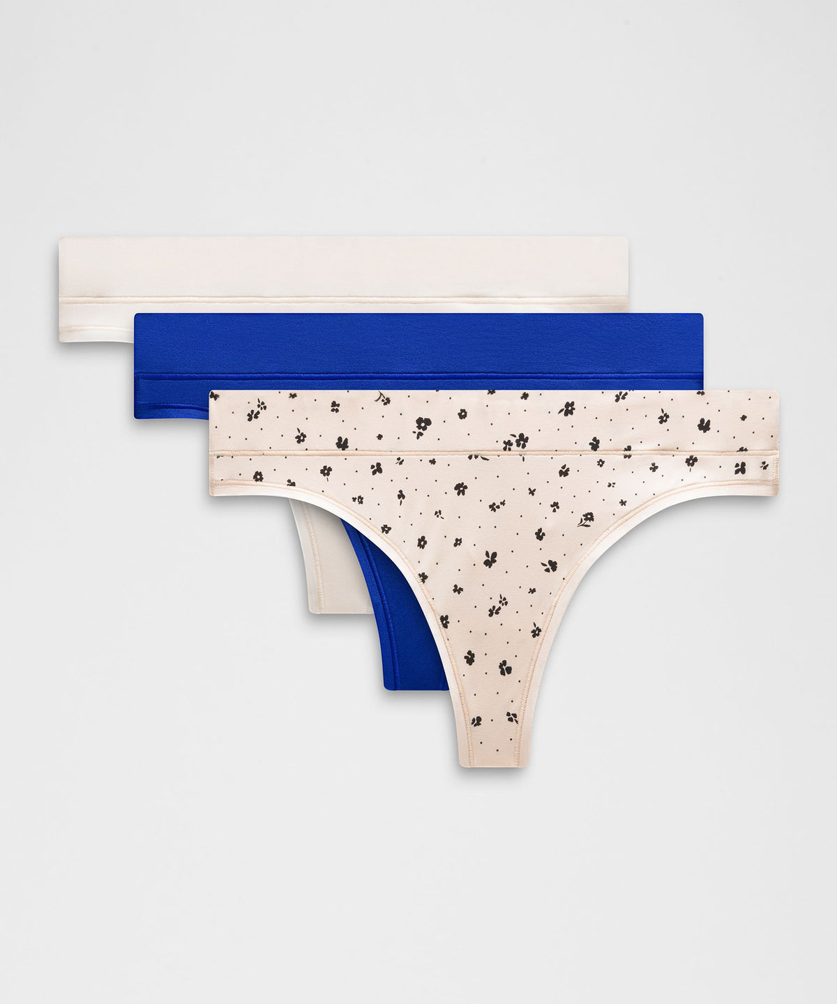 UnderEase Mid-Rise Thong Underwear3 Pack
