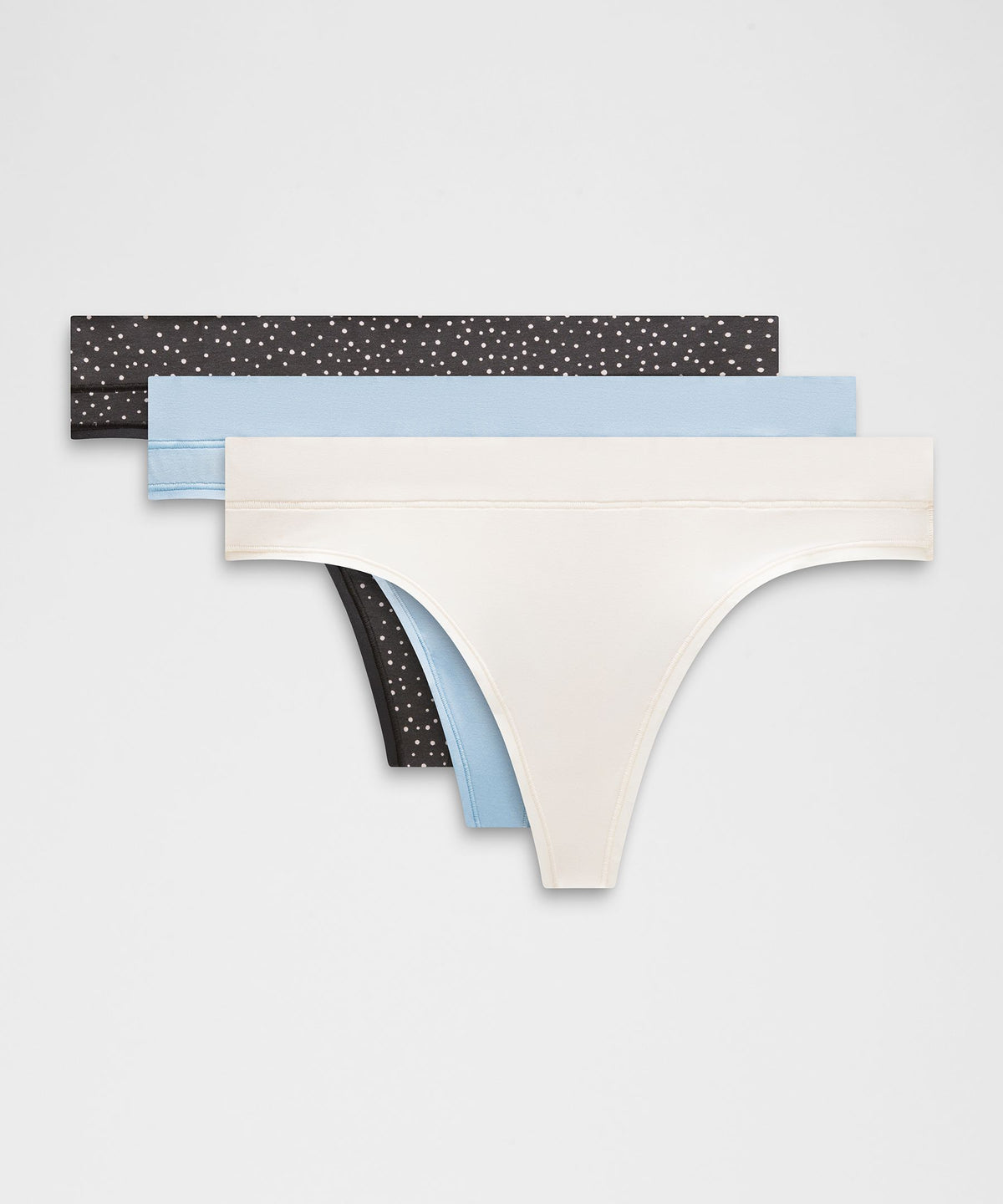 UnderEase Mid-Rise Thong Underwear3 Pack