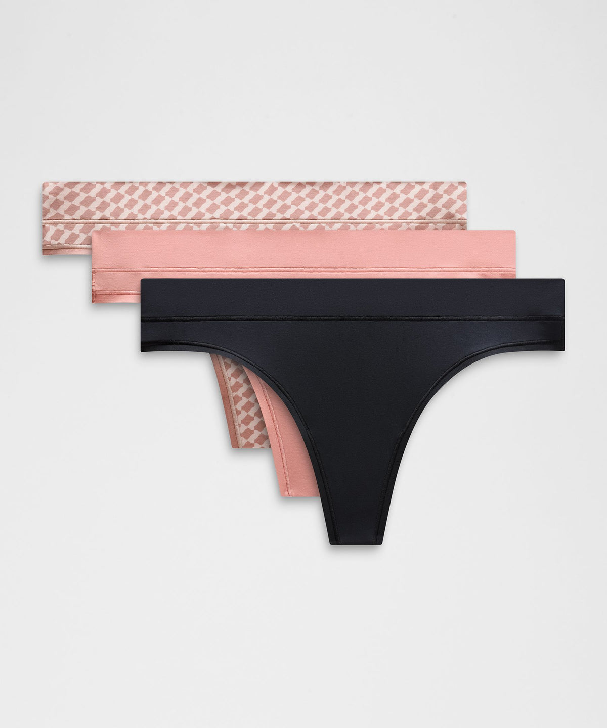 UnderEase Mid-Rise Thong Underwear3 Pack