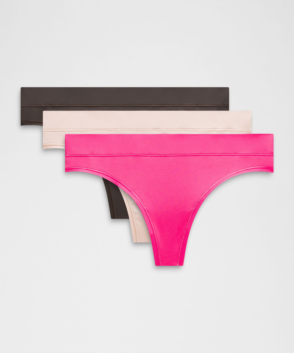 UnderEase Mid-Rise Thong Underwear3 Pack