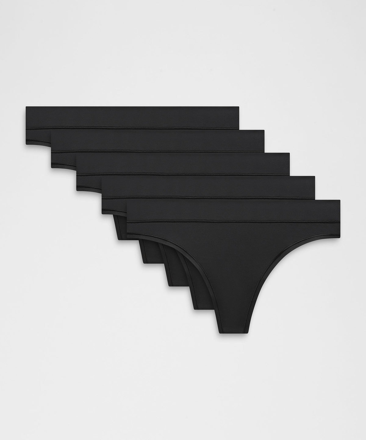 UnderEase Mid-Rise Thong Underwear5 Pack
