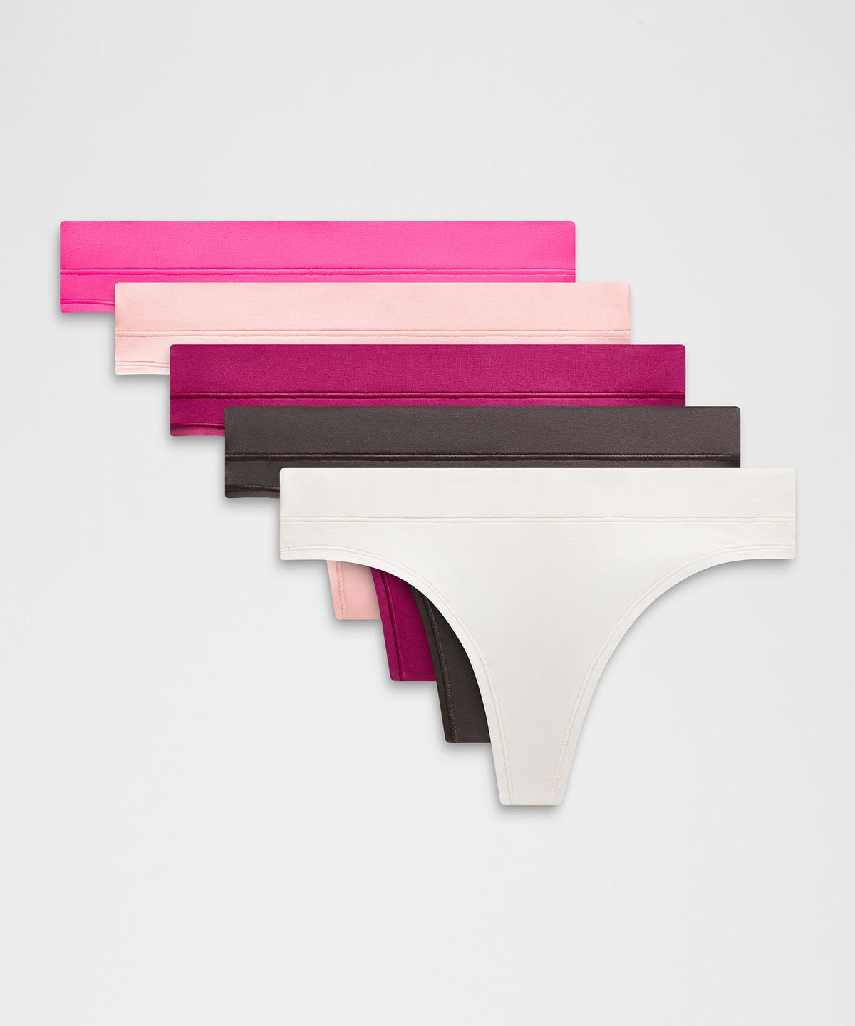 UnderEase Mid-Rise Thong Underwear5 Pack