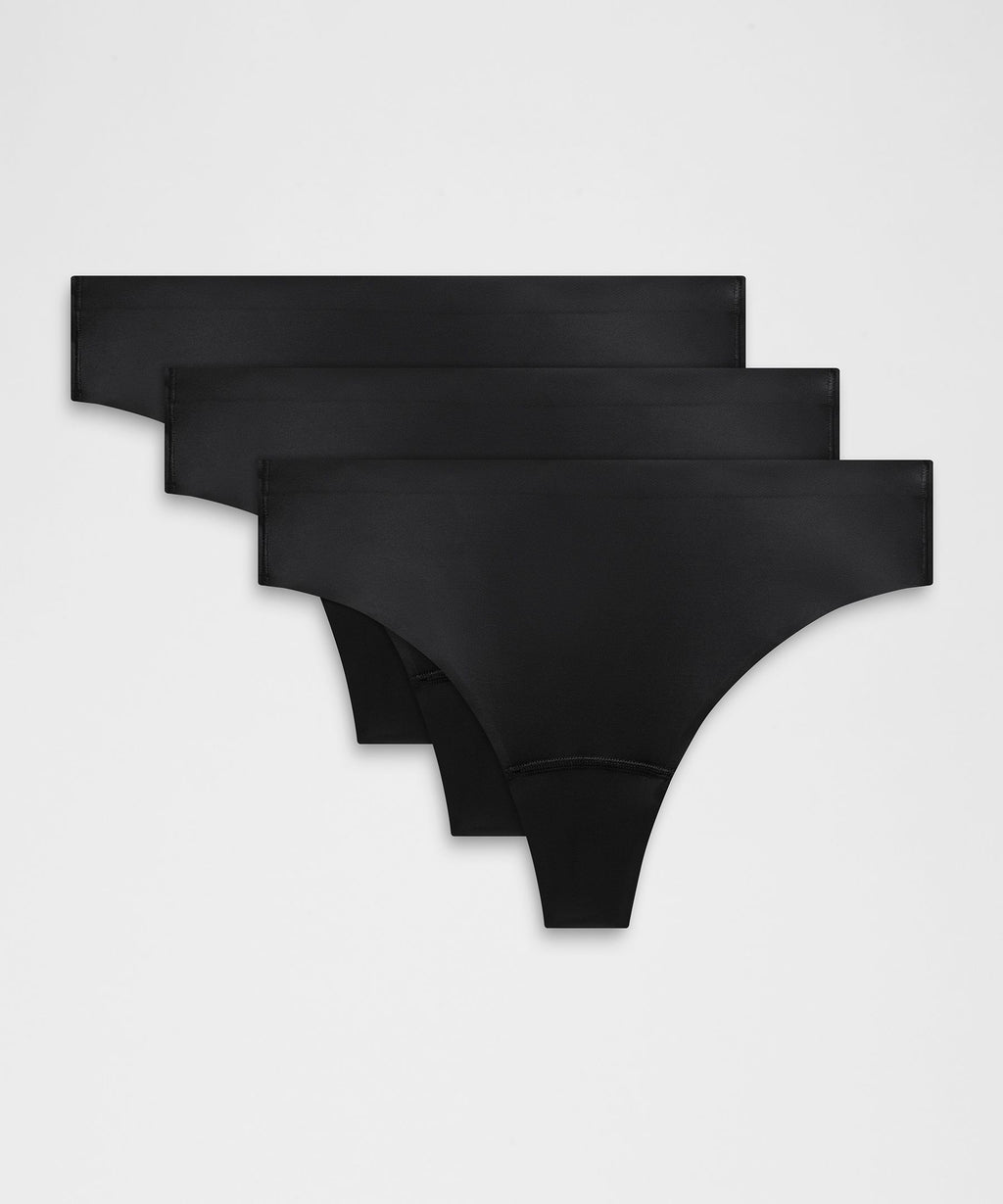 Nulu Added Absorbency Extra-High-Rise Thong Underwear3 Pack