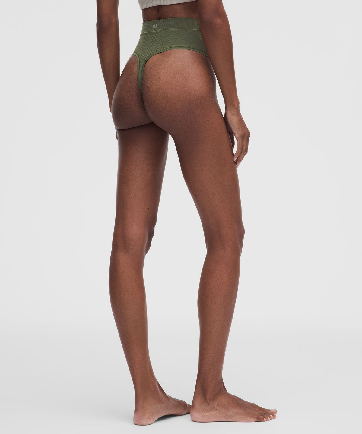 UnderEase High-Waist Ribbed Thong Underwear3 Pack