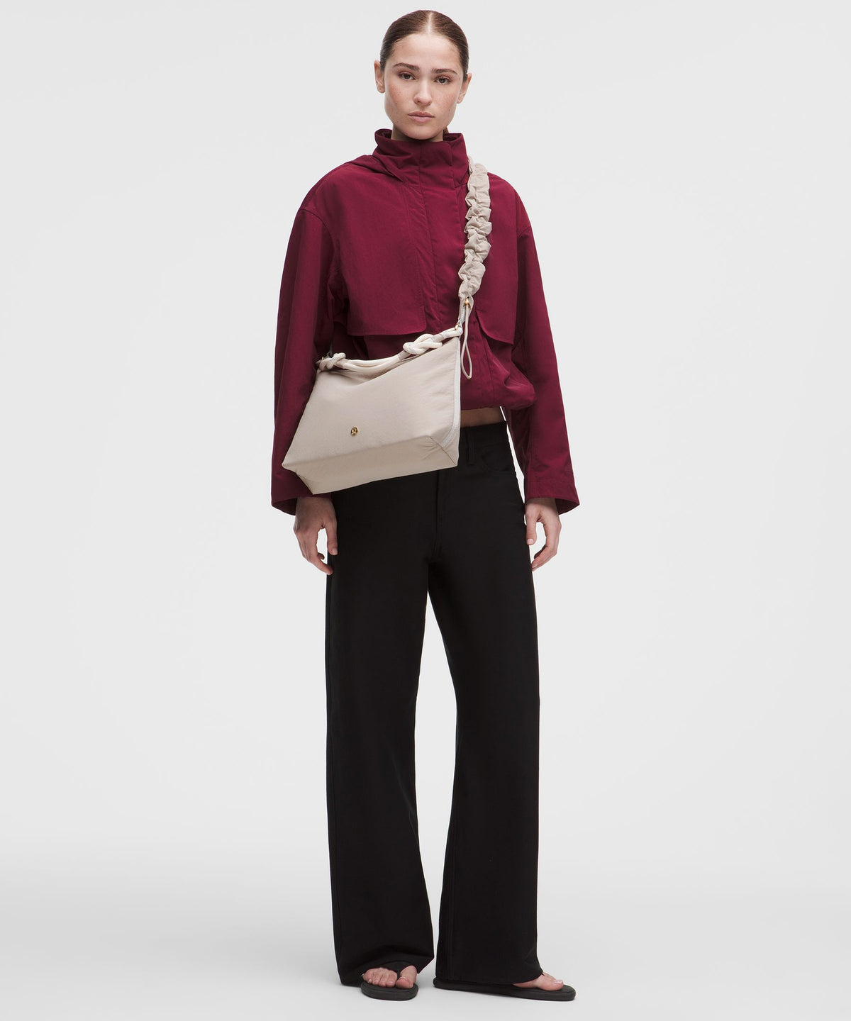 Convertible Ruched Strap Crossbody Bag 6.5L